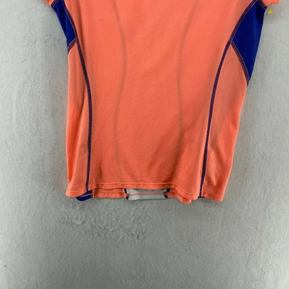 North Face T-Shirt Women Sz S Orange Blue Flight Series Flash Dry Running Fitted - Picture 7 of 12